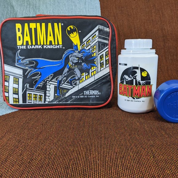 Thermos Other - Price Firm: Vintage 1991 "Batman the Dark Knight" Soft Vinyl Lunch Box & Thermos